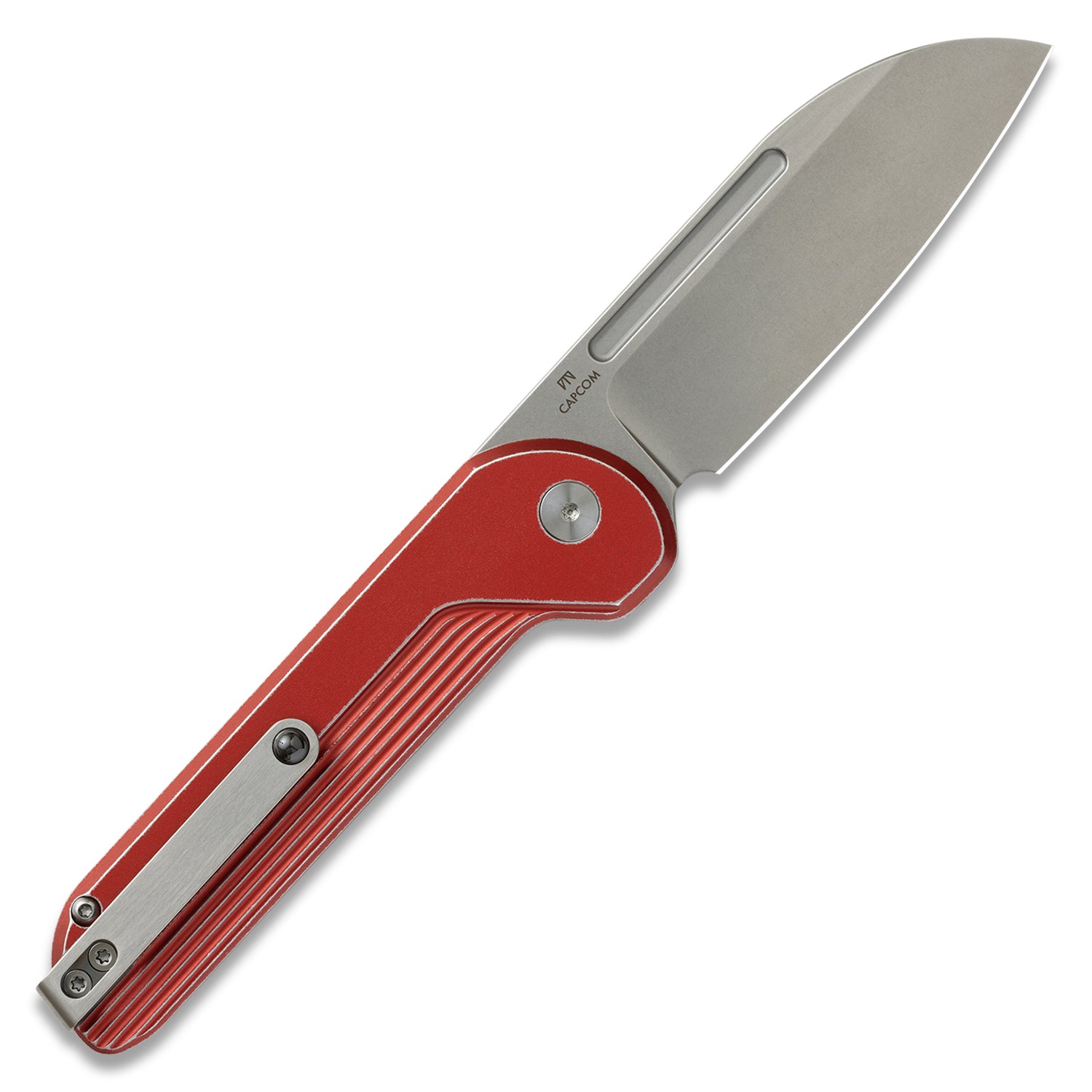 Capcom Pocket Knife - Re-Entry Red -  Stonewash Blade
