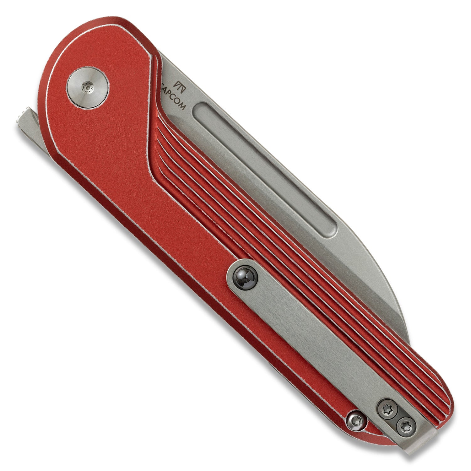 Capcom Pocket Knife - Re-Entry Red -  Stonewash Blade