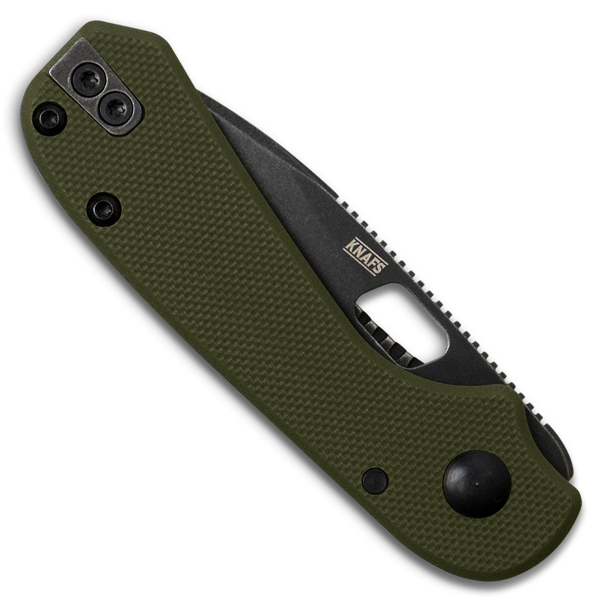 Lander 5 Pocket Knife - OD Green G10 - Black Stonewash