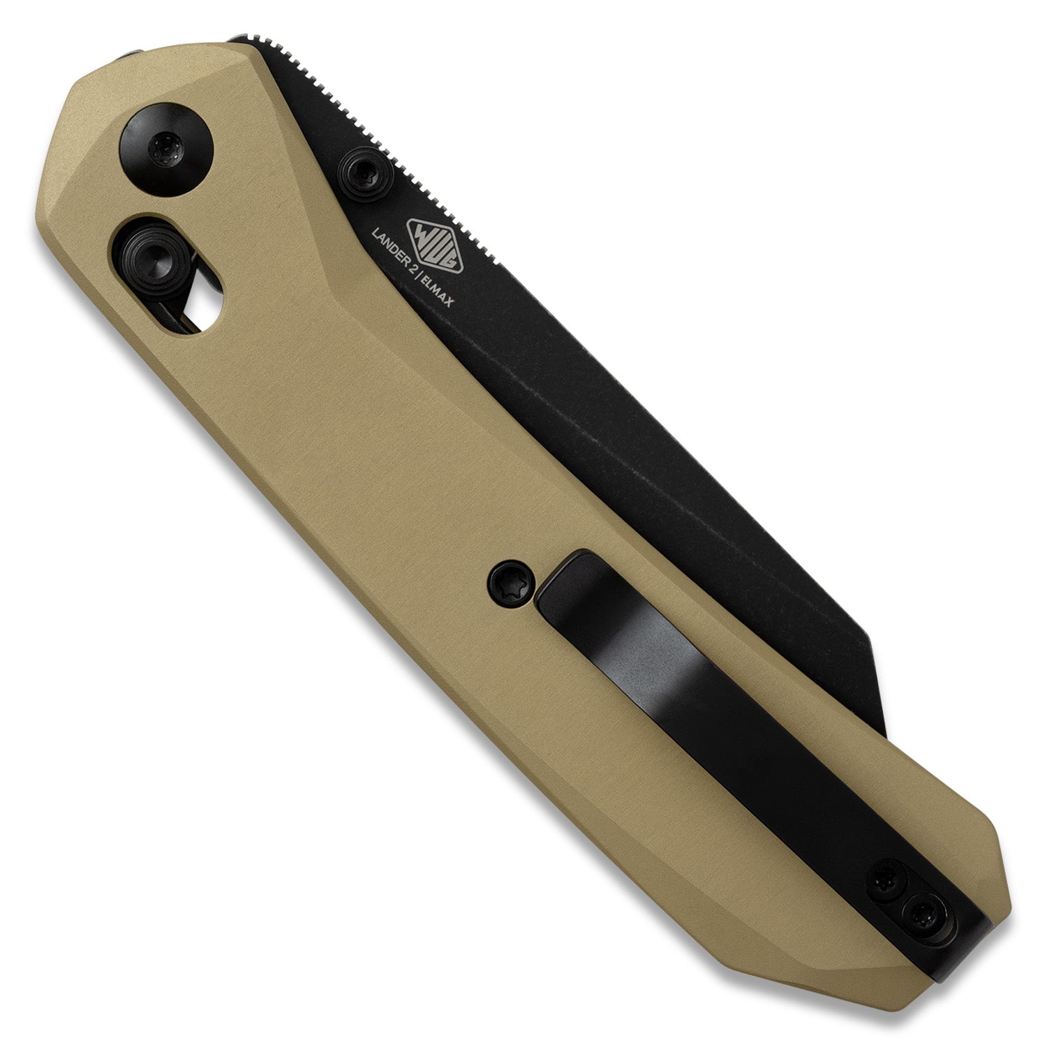 Lander 2 Reverse Tanto - Gold Aluminum - Elmax
