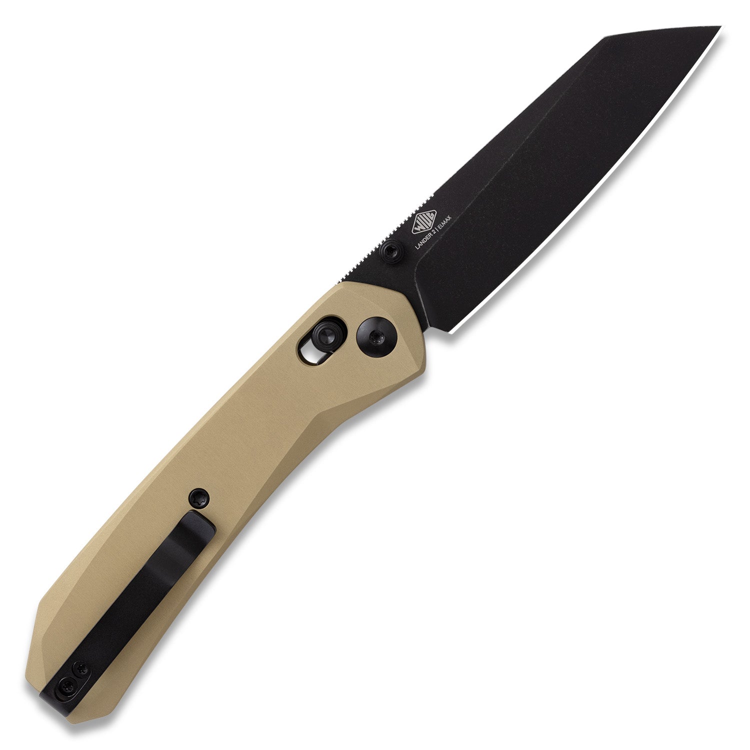 Lander 2 Reverse Tanto - Gold Aluminum - Elmax