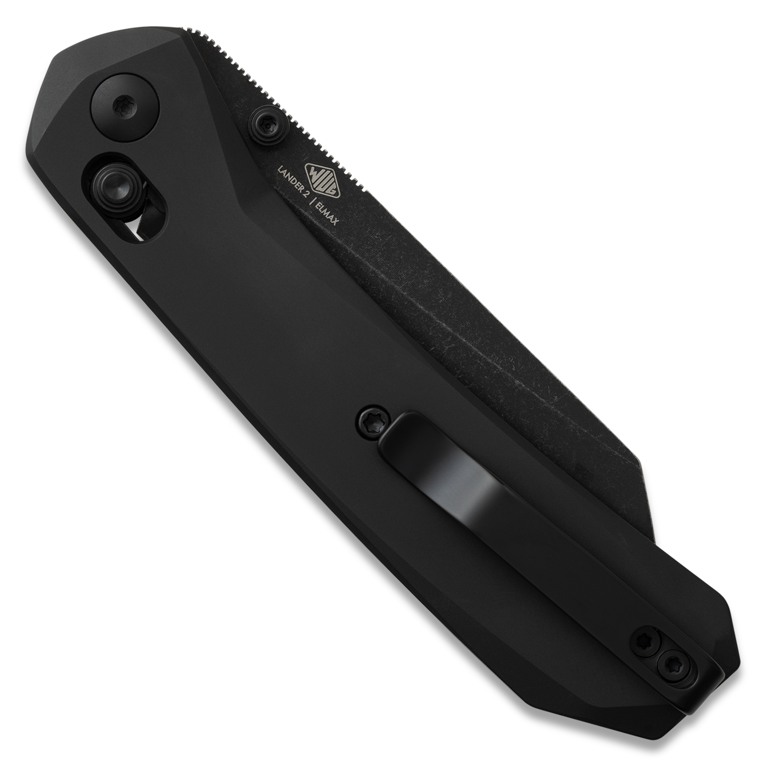 Lander 2 Reverse Tanto - Aluminium noir - Elmax