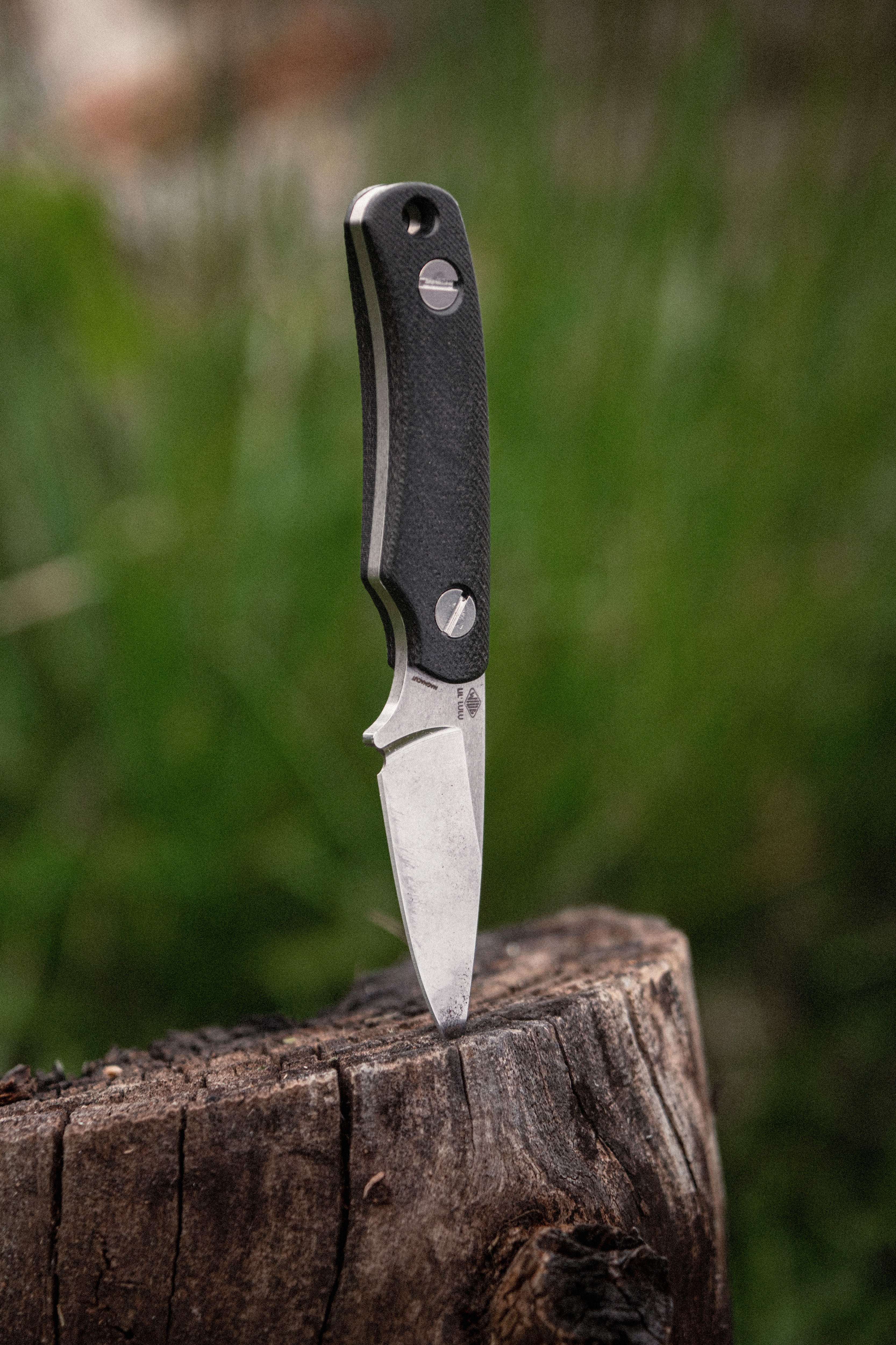 Little Lulu - Stonewash Blade - Black Micarta Scales