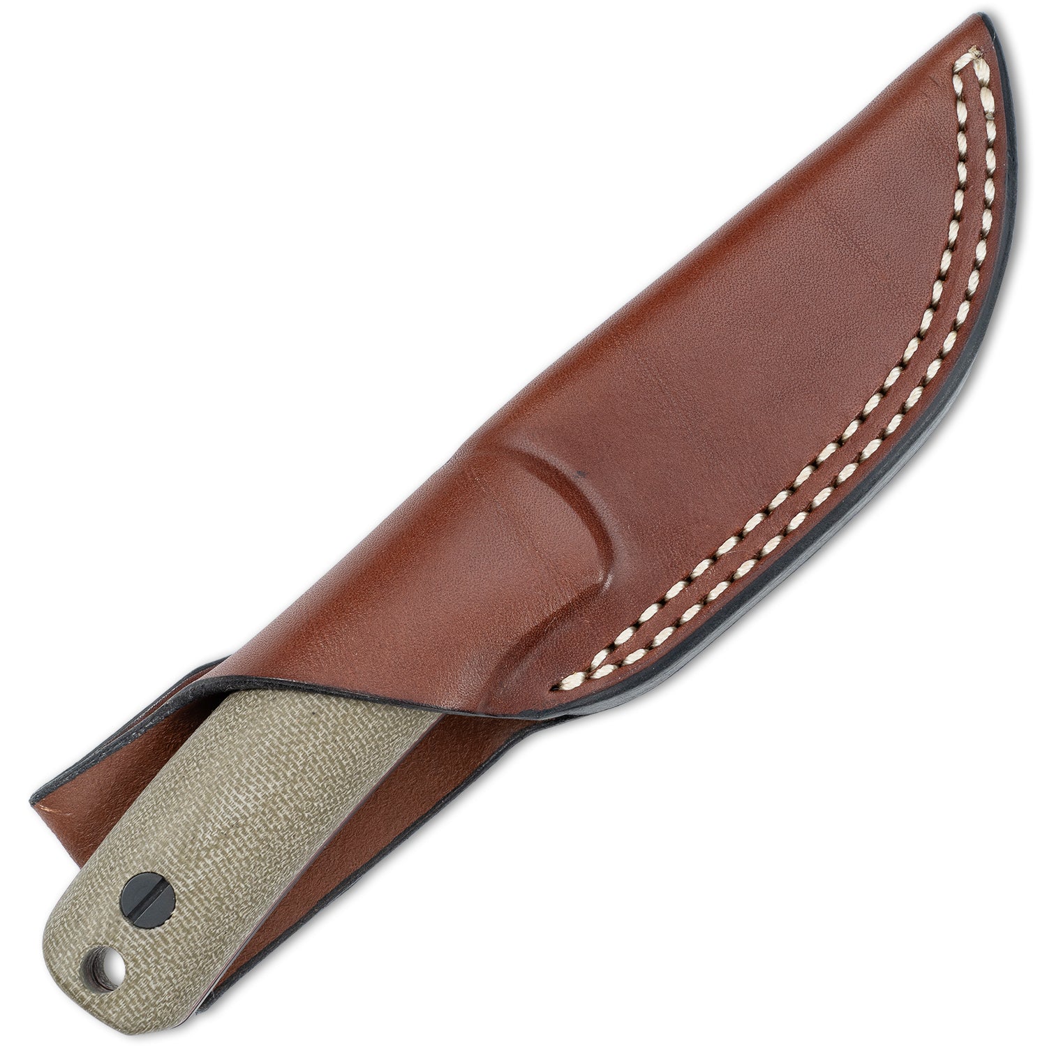 Lulu Fixed Blade Leather Sheath - Knife in front