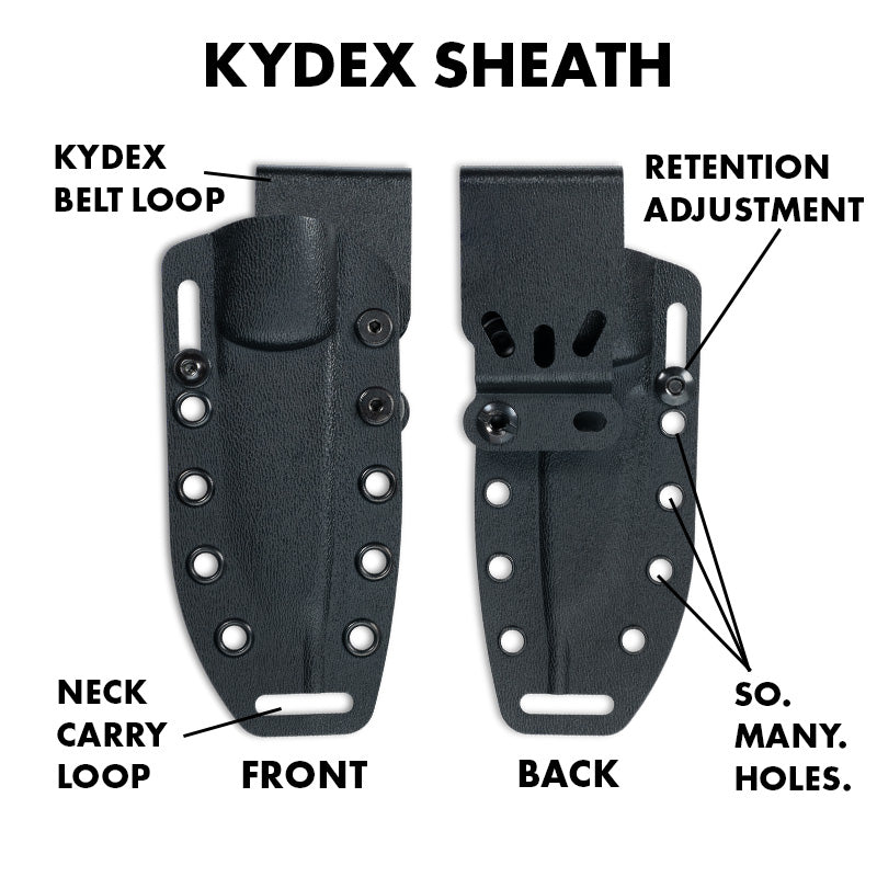 Knafs Lulu fixed blade knife kydex sheath graphic