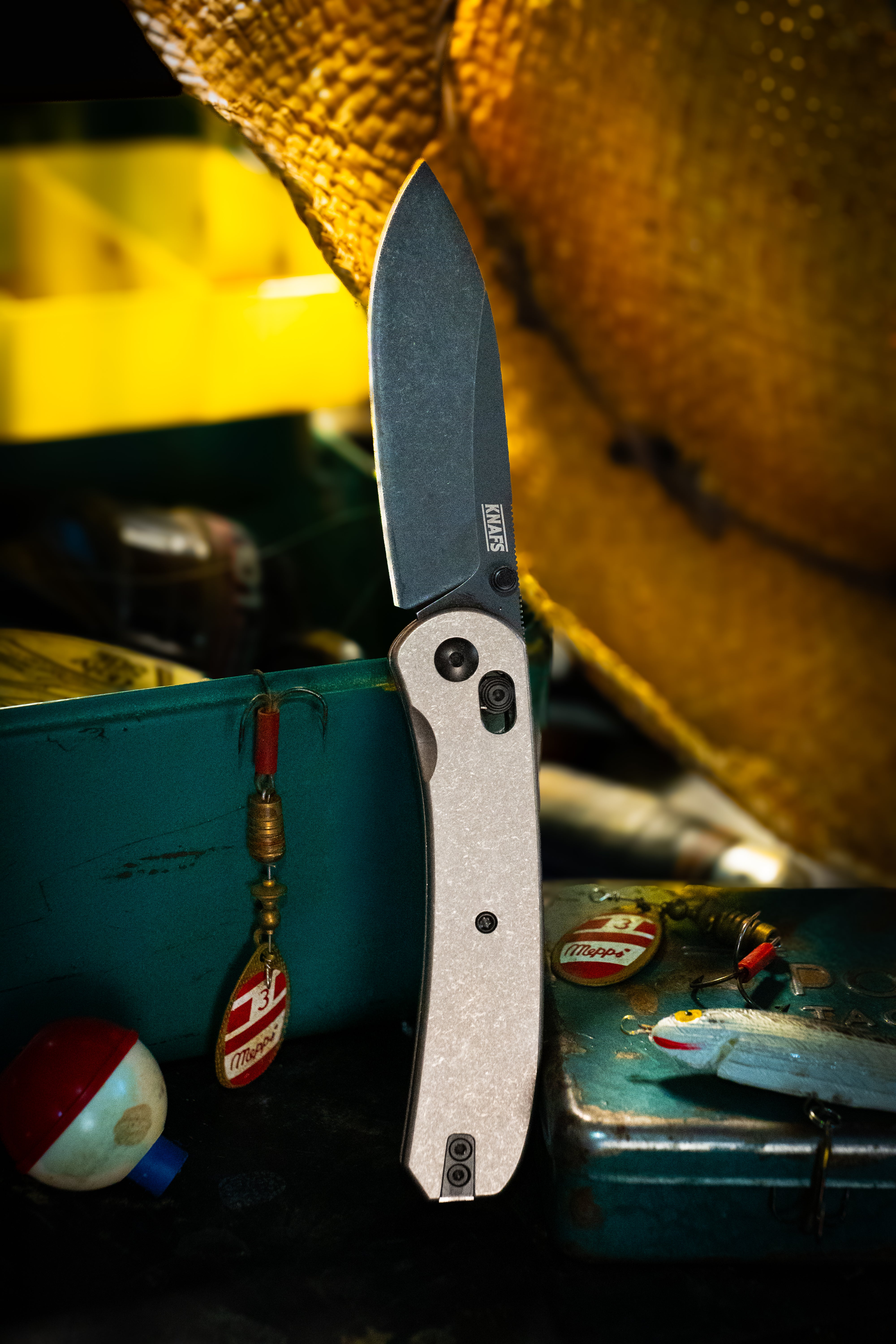 Lander 2 Pocket Knife - Stonewash Titanium - Black S35VN