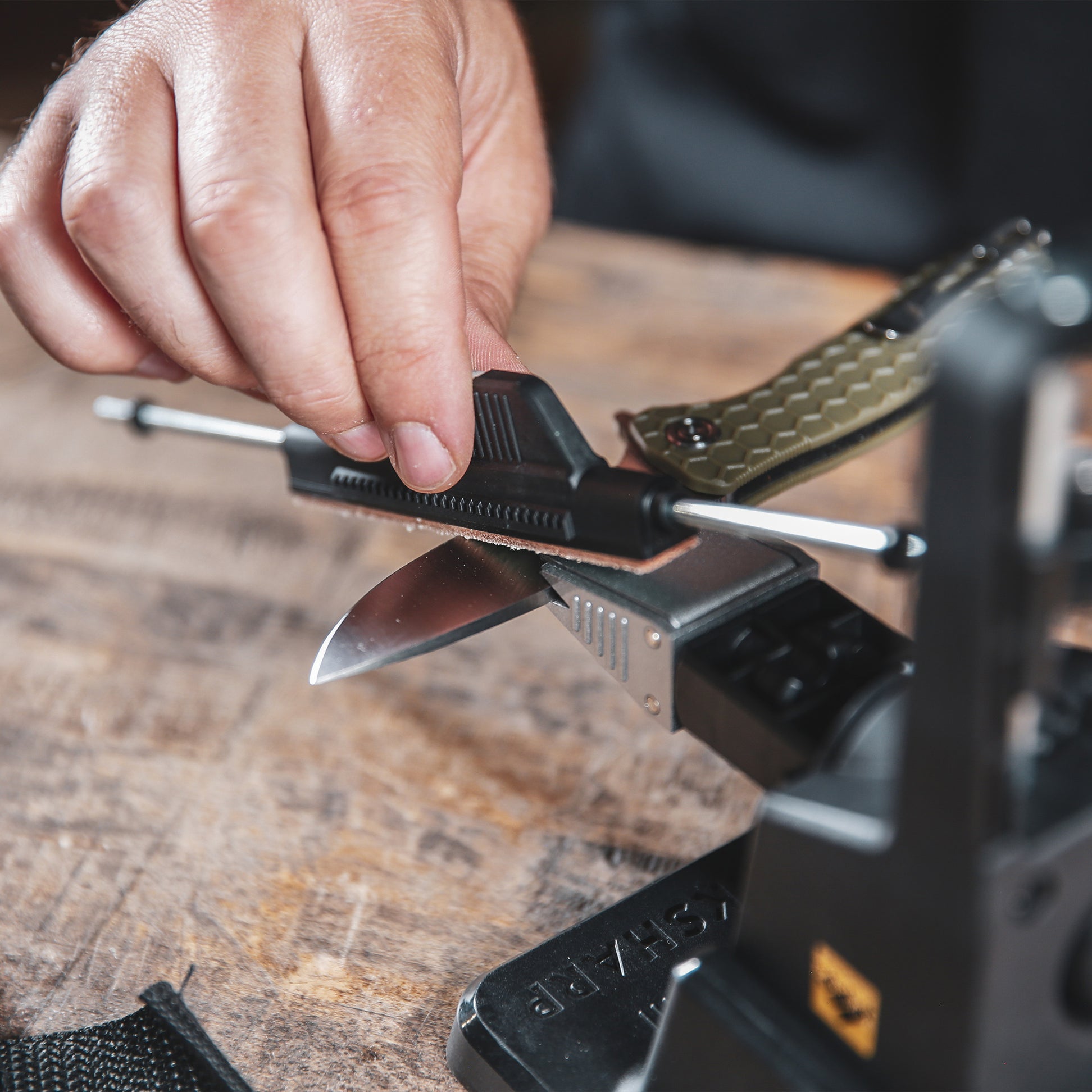 Work Sharp - Precision Adjust ELITE Knife Sharpener lifestyle in use. 