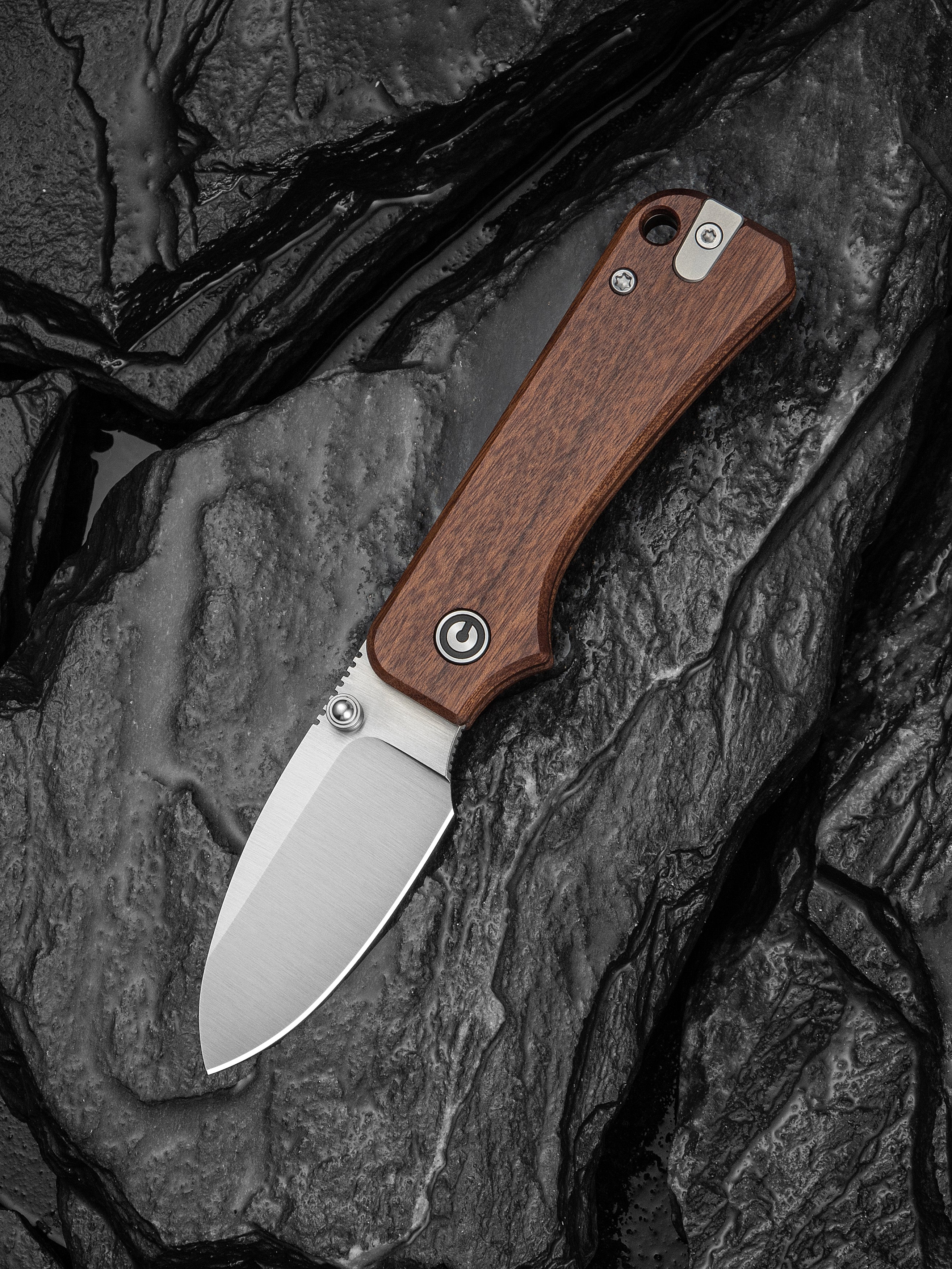 Baby Banter Slip Joint Knife - Guibourtia - Satin Nitro-V