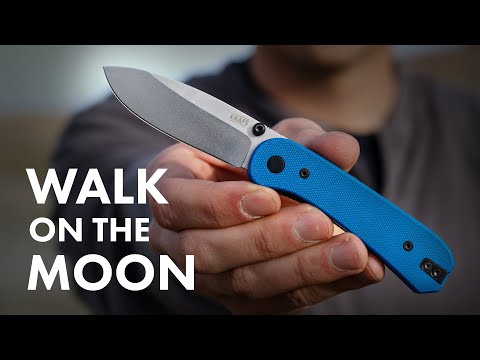 Lander 1 Pocket Knife - Blue G10 - D2 - Launch Video