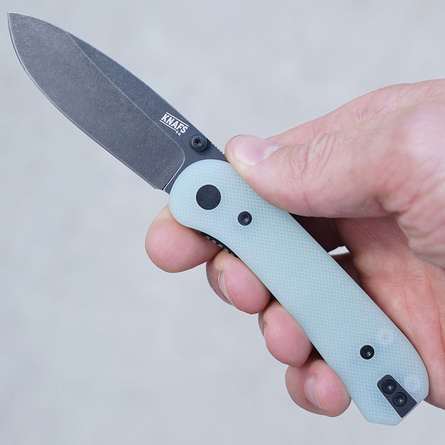 Lander 1 Knife Scales - Flat G10 - Front Open with white Scale