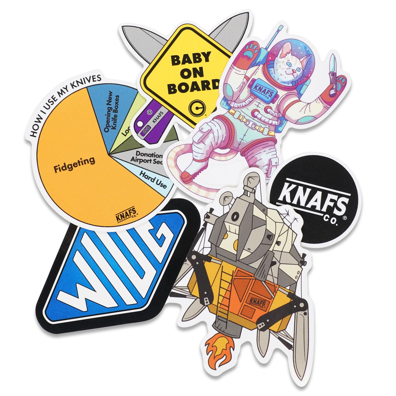 Knafs Sticker Pack - 6 Slaps