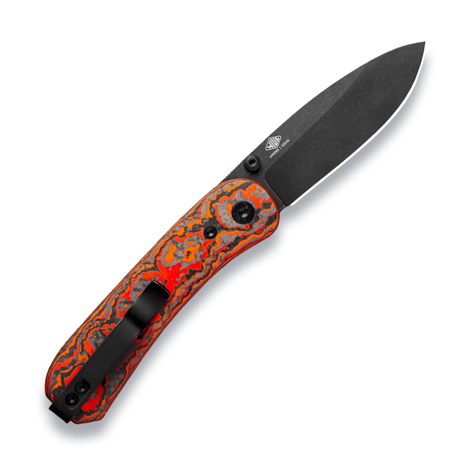 Lander Pocket Knife - Mars Valley Fat Carbon - S35VN