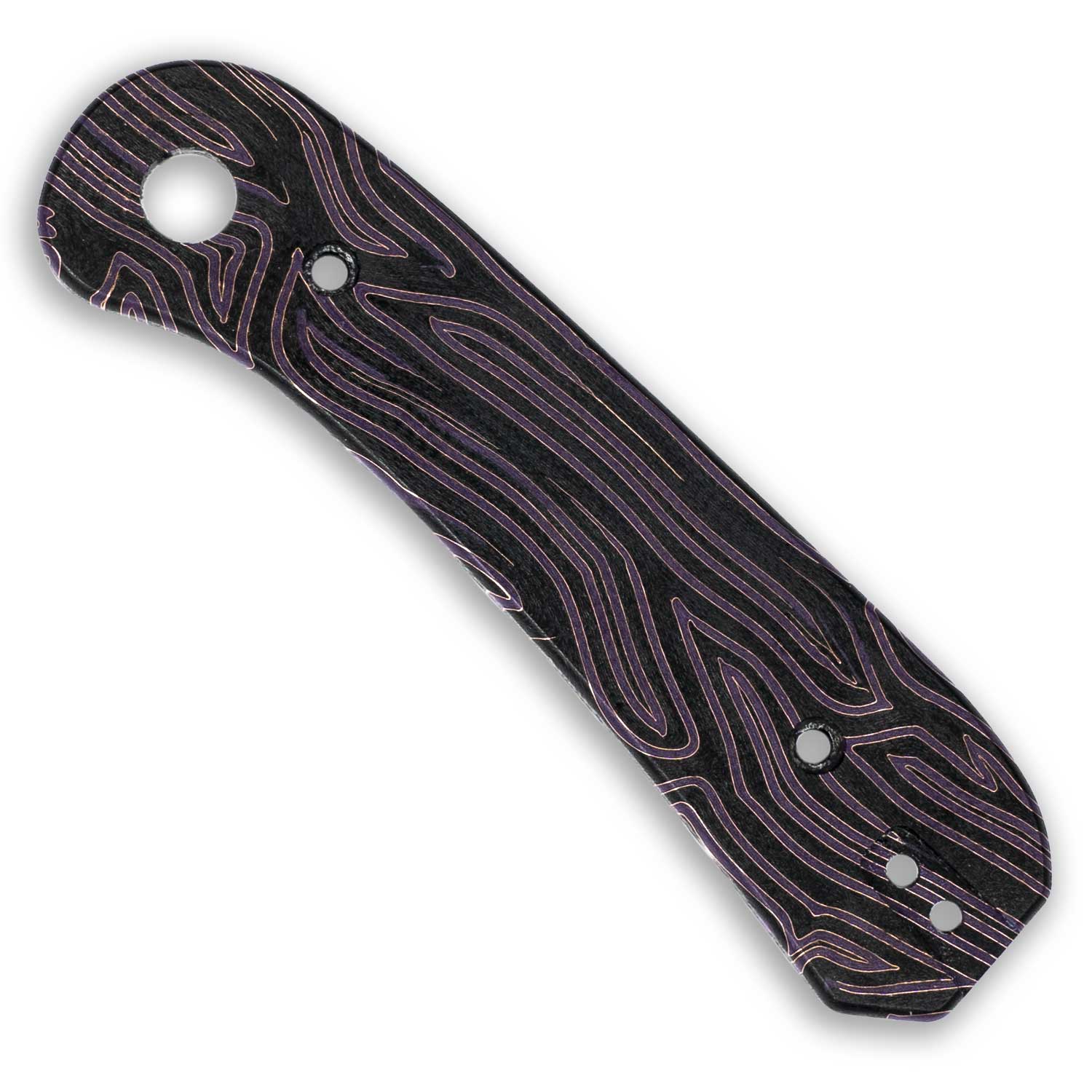 Lander 1 Knife Scales - Copper Line Purple G10