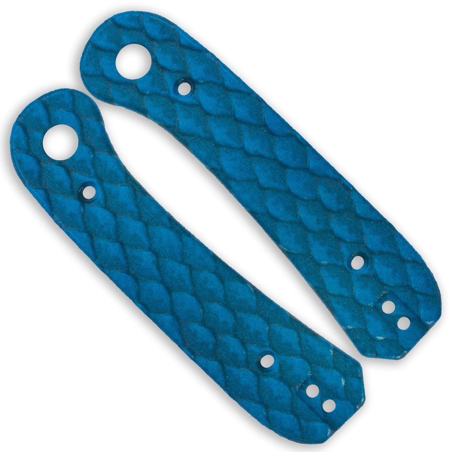 Lander 1 Knife Scales - Blue Dragon - Front and Back scale