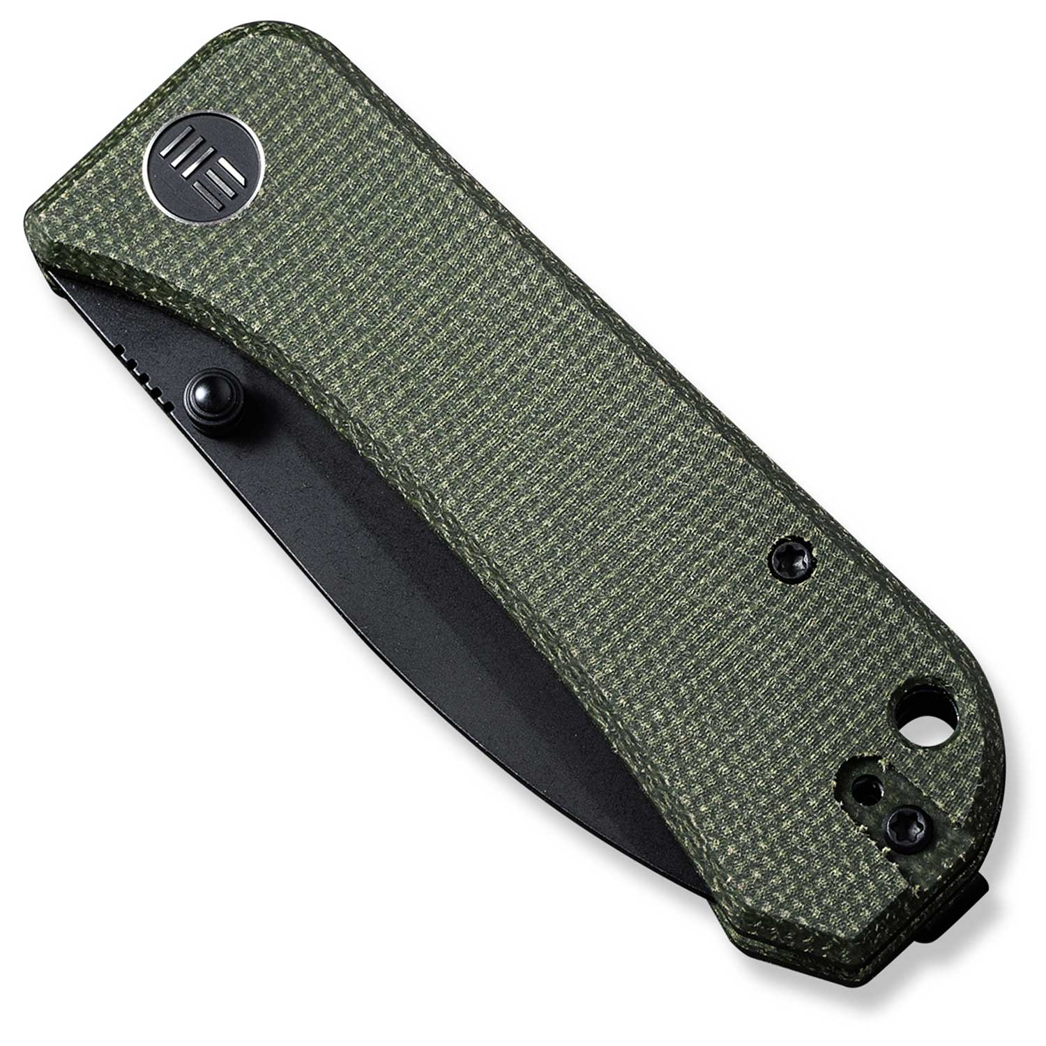 Banter Pocket Knife - Green Micarta - S35VN - Front Close